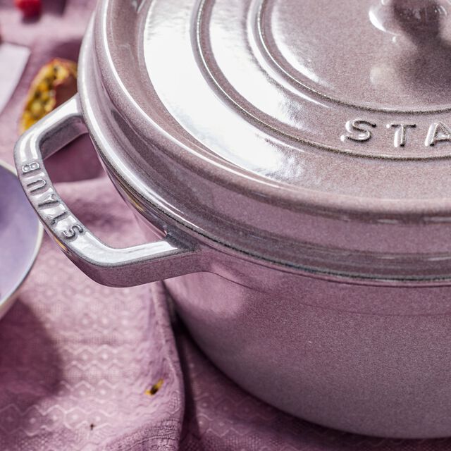 7 qt, Round, Dutch Oven, Lilac,,large