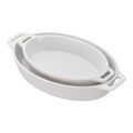 2-pc, Oval Baking Dish Set, White,,large