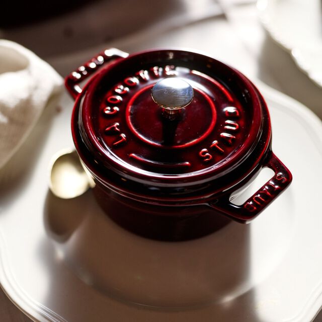 0.25 qt, Mini Round Dutch Oven, Grenadine,,large