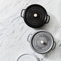 4 qt, Round, Dutch Oven, Matte Black,,large