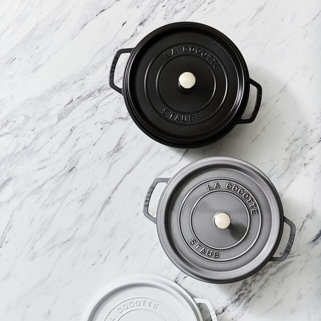 4 qt, Round, Dutch Oven, Matte Black,,large