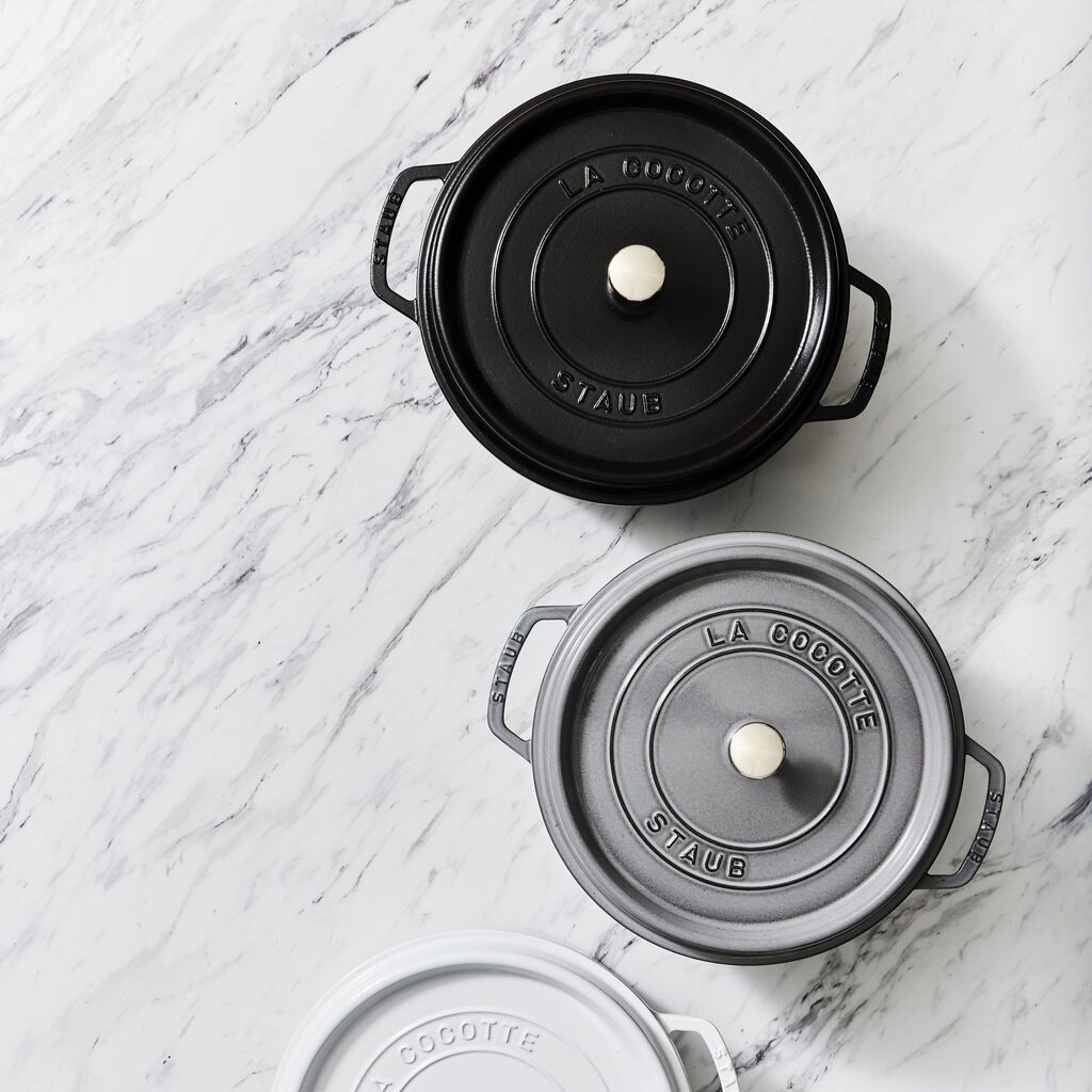 4 qt, Round, Dutch Oven, Matte Black,,large