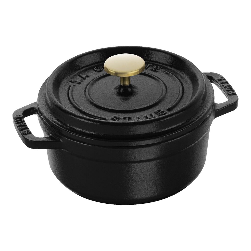 0.75 qt, Round, Dutch Oven, Matte Black,,large