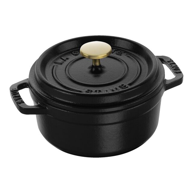 0.5 qt, Round, Dutch Oven, Matte Black,,large