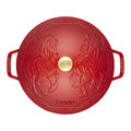 5 qt, Essential French Oven with Horse Lid, Cherry,,large