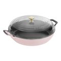 3.5 qt, Braiser With Glass Lid, Peony Pink,,large