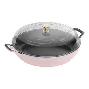 3.5 qt, Braiser With Glass Lid, Peony Pink