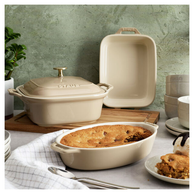 4-pc, Mixed Baking Dish Set, Sesame,,large