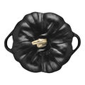 3.5 qt, Pumpkin, Dutch Oven With Brass Knob, Matte Black,,large