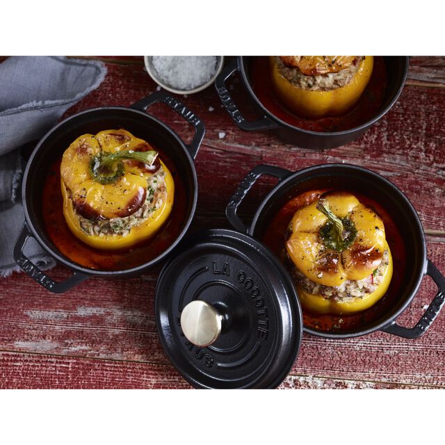 0.5 qt, Round, Dutch Oven, Matte Black,,large