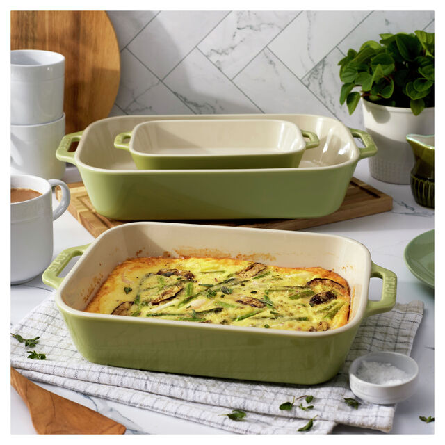 3-pc, Rectangular Baking Dish Set, Light Green,,large