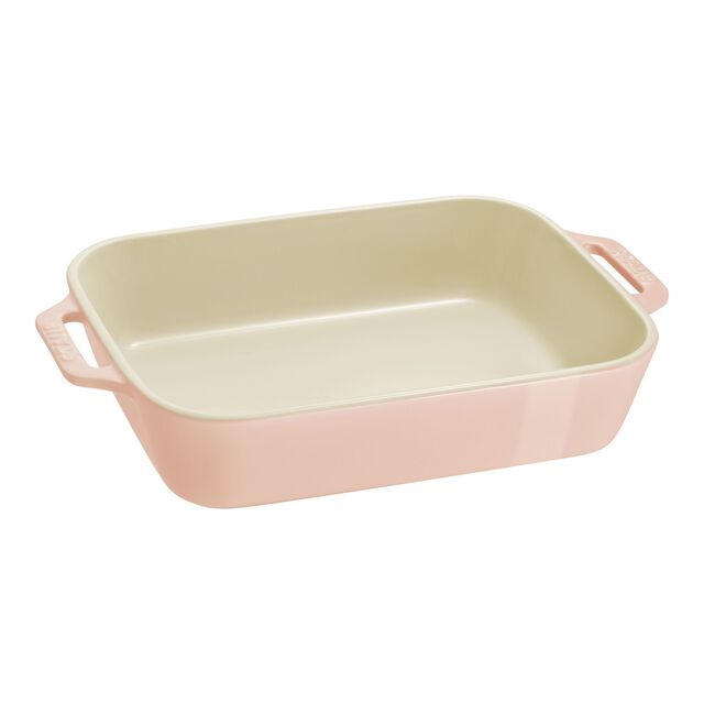 2-pc, Rectangular Baking Dish Set Macaron, Light Pink,,large