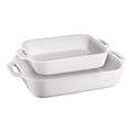 2-pc, Rectangular Baking Dish Set, White,,large