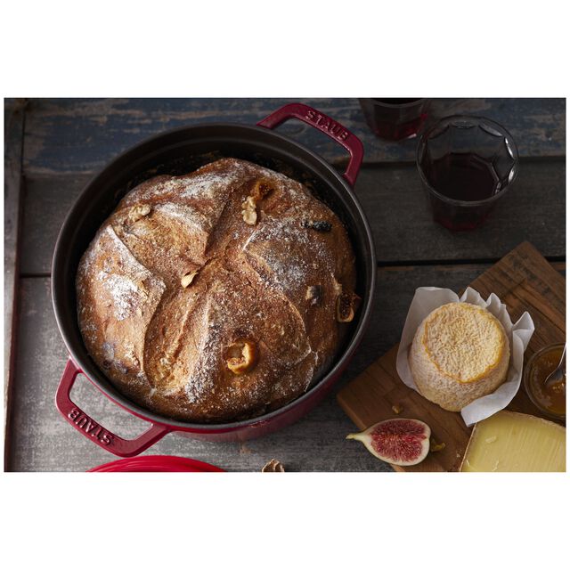 4 qt, Round, Cocotte, Cherry - Factory Second,,large