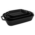 3-pc, Rectangular Baking Dish Set, Matte Black,,large