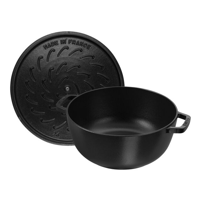 5 qt, Essential French Oven with Horse Lid, Matte Black,,large