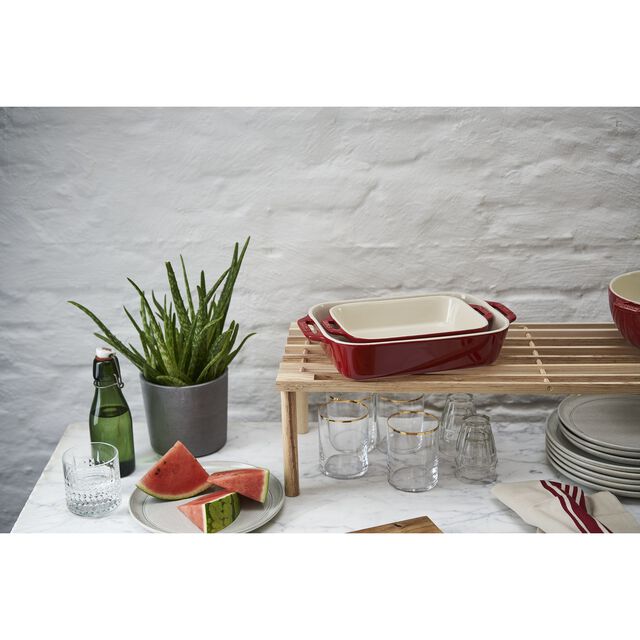2-pc, Rectangular Baking Dish Set, Cherry,,large
