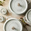 4 qt, Round, Dutch Oven, White Truffle,,large