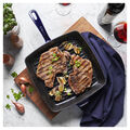 12-inch, Cast Iron, Square, Grill Pan, Dark Blue,,large