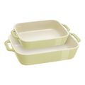 2-pc, Rectangular Baking Dish Set Macaron, Light Green,,large