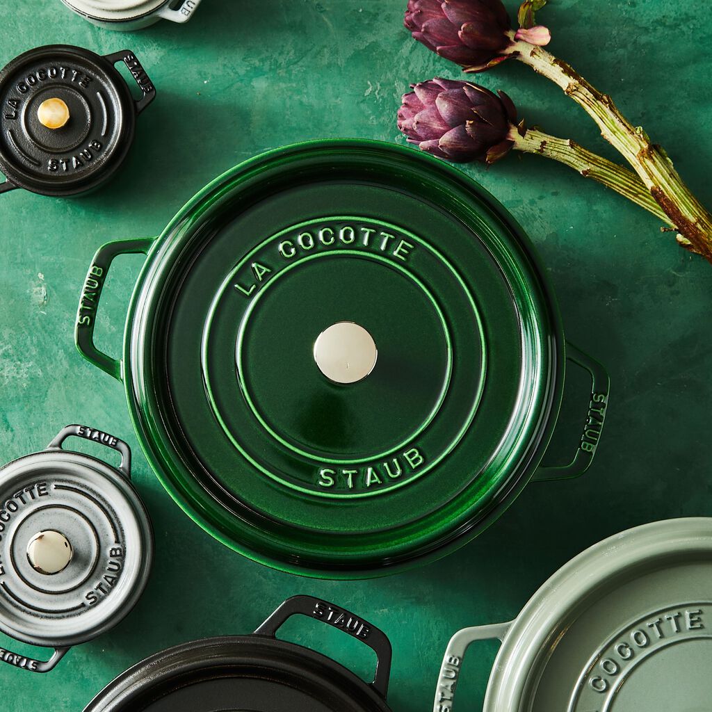 4 qt, Round, Dutch Oven, Basil,,large