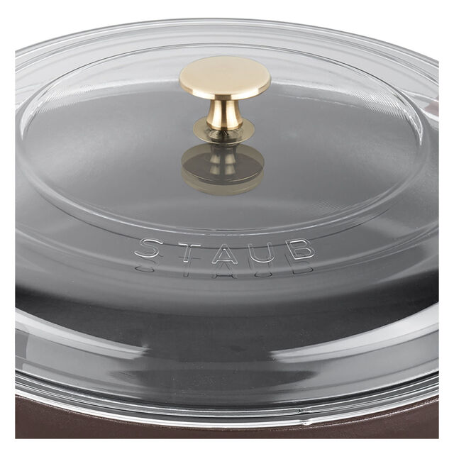 3.5 qt, Braiser With Glass Lid, Matte Espresso,,large