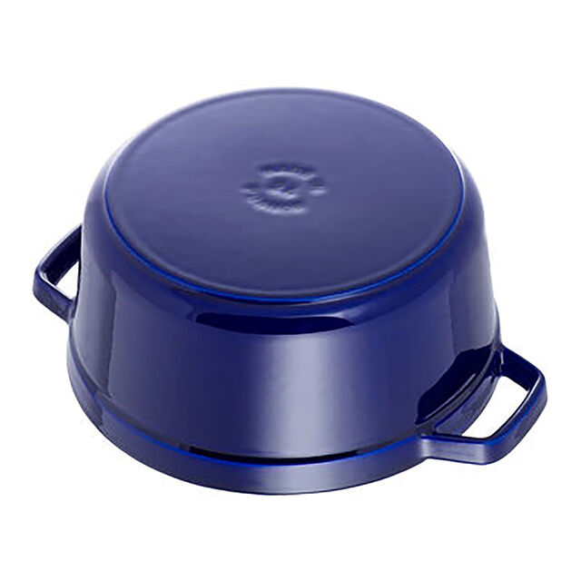 7 qt, Round, Dutch Oven, Dark Blue,,large