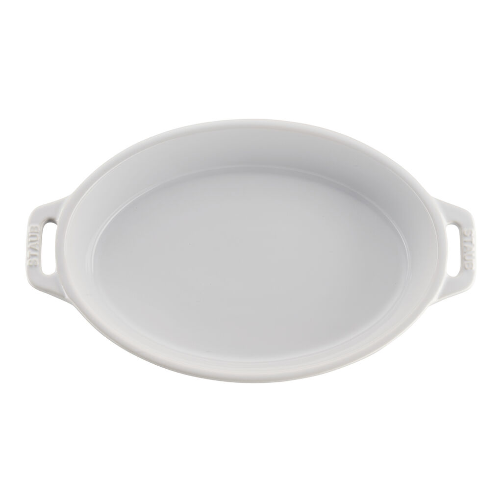 2-pc, Oval Baking Dish Set, White,,large