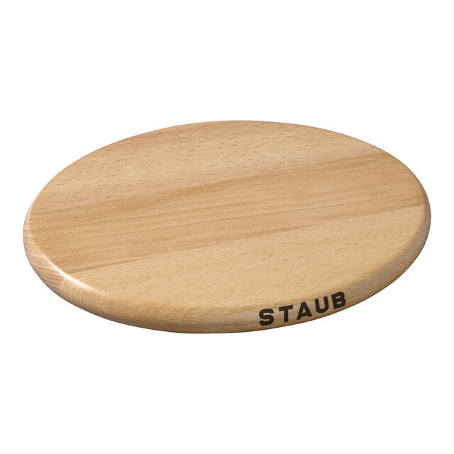 6-inch, Oval, Magnetic Wood Trivet, Brown,,large