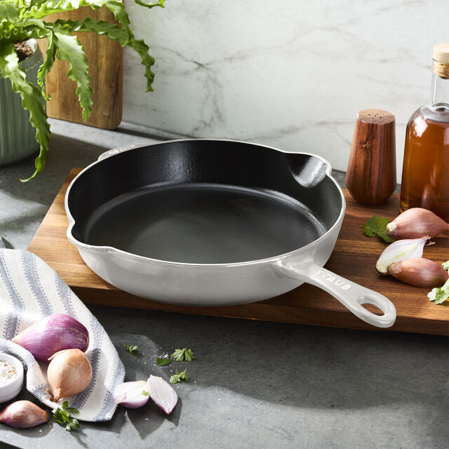 11-inch, Traditional Deep Skillet, White Truffle,,large