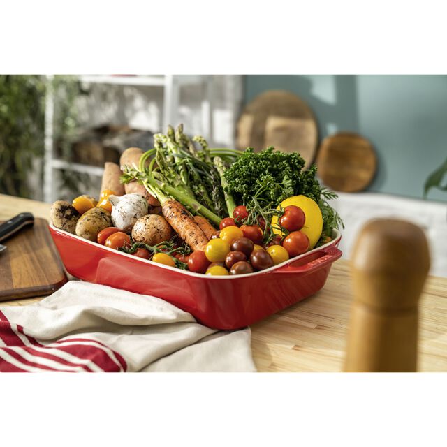 3-pc, Rectangular Baking Dish Set, Cherry,,large