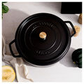 9 qt, Round, Dutch Oven, Matte Black,,large