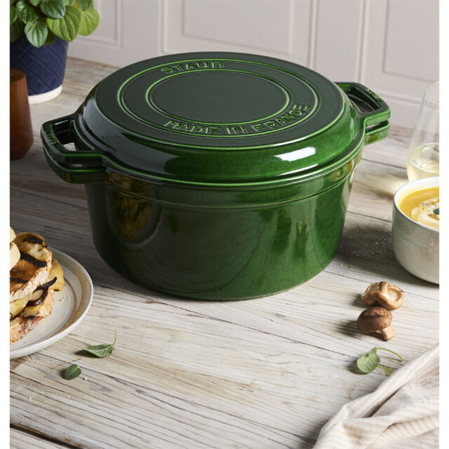 6.5 qt, Braise and Grill Dutch Oven Set, Basil,,large