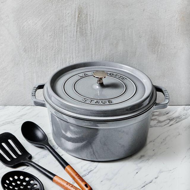 4 qt, Round, Dutch Oven, Graphite Grey,,large