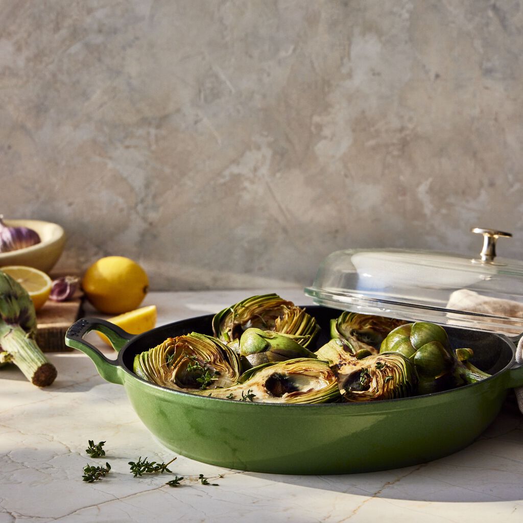 3.5 qt, Braiser With Glass Lid, Pistachio,,large