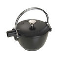 1 qt, Round, Tea Kettle, Matte Black,,large