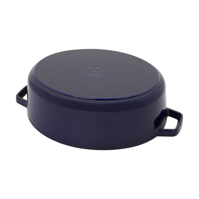 6 qt, Wide Oval French Oven, Dark Blue,,large