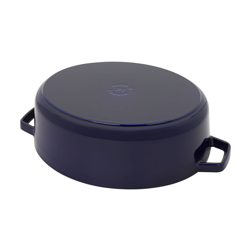 6 qt, Wide Oval French Oven, Dark Blue,,large