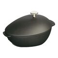 2 qt, Cast Iron, Mussel Pot, Matte Black,,large