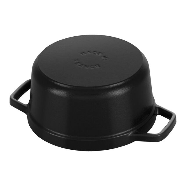 0.75 qt, Round, Dutch Oven, Matte Black,,large