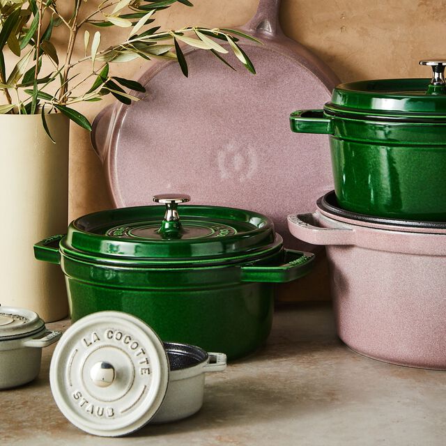 4 qt, Round, Dutch Oven, Basil,,large