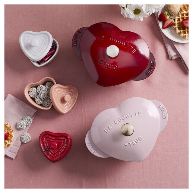 3-pc, Mini Heart Dutch Oven Set, Mixed Colors,,large