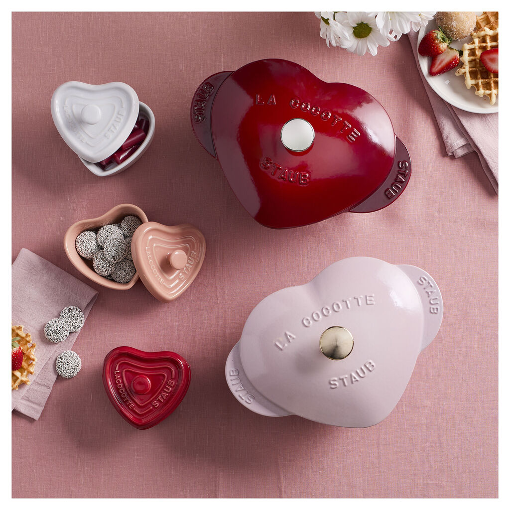 3-pc, Mini Heart Dutch Oven Set, Mixed Colors,,large