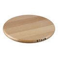 9-inch, Round, Magnetic Wood Trivet, Brown,,large