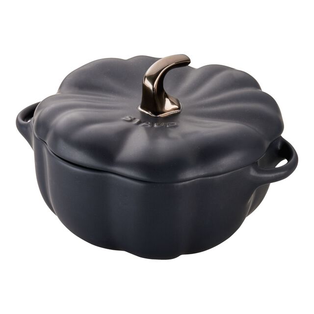 0.75 qt, Pumpkin, Petite Dutch Oven, Matte Black,,large