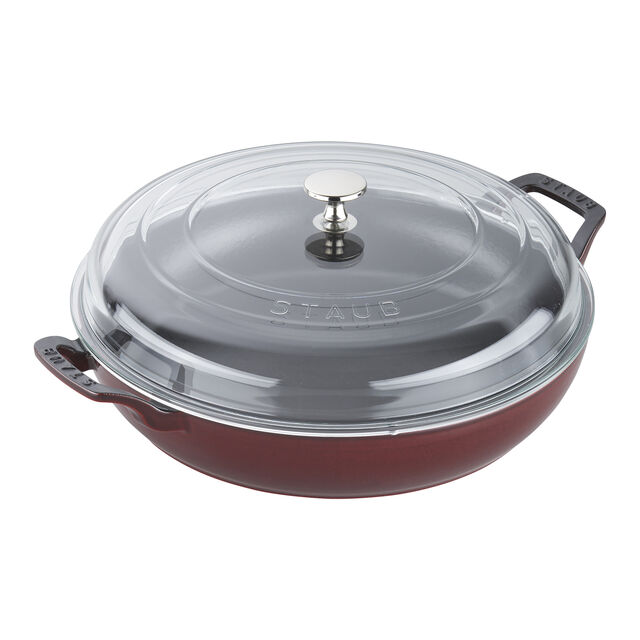 3.5 qt, Braiser With Glass Lid, Grenadine,,large