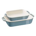 2-pc, Rectangular Baking Dish Set, Rustic Turquoise,,large