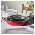 3.5 qt, Braiser With Glass Lid, Cherry,,large