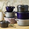 4 qt, Round, Dutch Oven, Dark Blue,,large