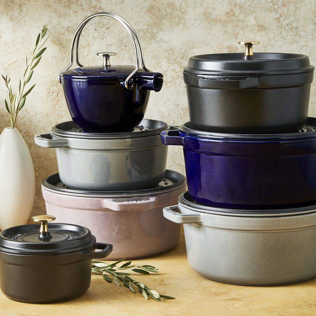 4 qt, Round, Dutch Oven, Dark Blue,,large